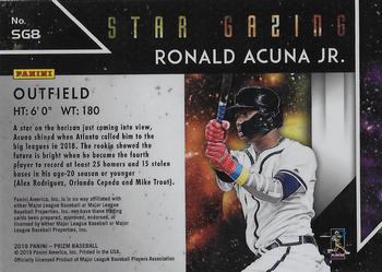 2019 Panini Prizm - Star Gazing #SG8 Ronald Acuna Jr. Back