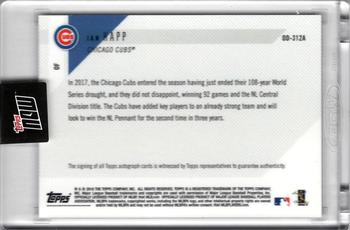 2018 Topps Now Road to Opening Day Chicago Cubs - Autographs #OD-312A Ian Happ Back