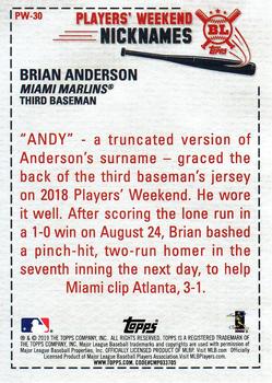 2019 Topps Big League - Players' Weekend Nicknames #PW-30 Brian Anderson Back