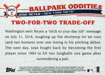 2019 Topps Big League - Ballpark Oddities #BPO-2 Jose Reyes Back