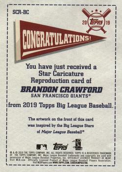 2019 Topps Big League - Star Caricature Reproductions #SCR-BC Brandon Crawford Back