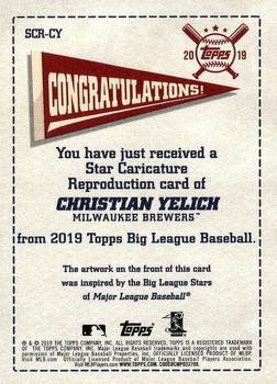 2019 Topps Big League - Star Caricature Reproductions #SCR-CY Christian Yelich Back