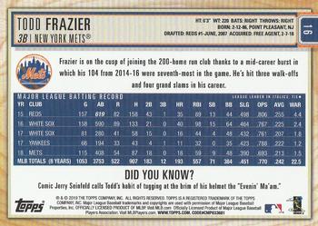 2019 Topps Big League - Gold #16 Todd Frazier Back