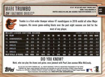 2019 Topps Big League - Gold #56 Mark Trumbo Back