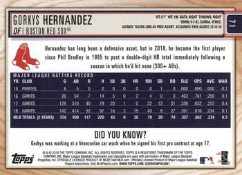 2019 Topps Big League - Gold #71 Gorkys Hernandez Back