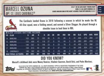 2019 Topps Big League - Gold #112 Marcell Ozuna Back