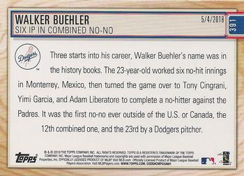 2019 Topps Big League - Gold #391 Walker Buehler Back