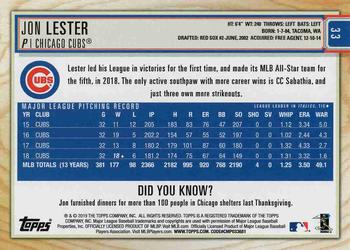 2019 Topps Big League - Blue #33 Jon Lester Back