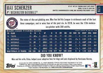 2019 Topps Big League - Blue #129 Max Scherzer Back