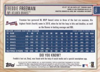 2019 Topps Big League - Blue #195 Freddie Freeman Back