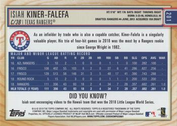 2019 Topps Big League - Blue #201 Isiah Kiner-Falefa Back