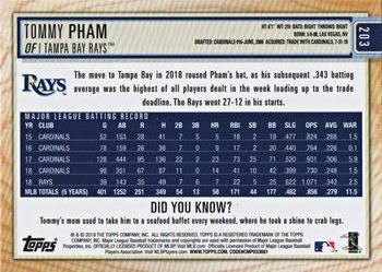 2019 Topps Big League - Blue #203 Tommy Pham Back