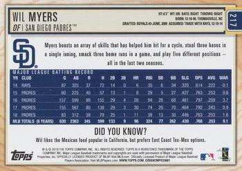 2019 Topps Big League - Blue #217 Wil Myers Back