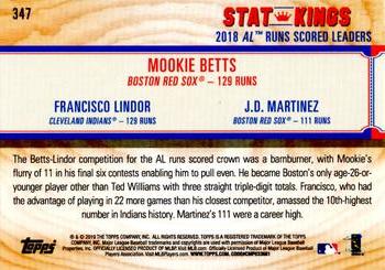 2019 Topps Big League - Blue #347 Mookie Betts / Francisco Lindor / J.D. Martinez Back