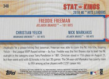 2019 Topps Big League - Blue #348 Freddie Freeman / Christian Yelich / Nick Markakis Back