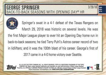 2019 Topps Big League - Blue #386 George Springer Back