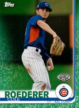 2019 Topps Pro Debut - Green #89 Cole Roederer Front