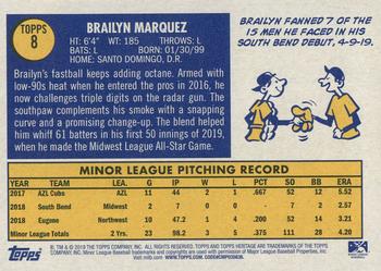 2019 Topps Heritage Minor League #8 Brailyn Marquez Back