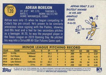 2019 Topps Heritage Minor League #120 Adrian Morejon Back