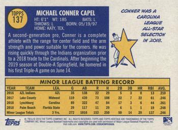 2019 Topps Heritage Minor League #137 Conner Capel Back