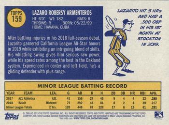 2019 Topps Heritage Minor League #159 Lazaro Armenteros Back