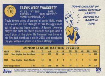 2019 Topps Heritage Minor League #170 Travis Swaggerty Back