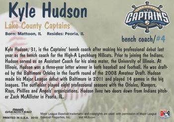 2018 Grandstand Lake County Captains #NNO Kyle Hudson Back