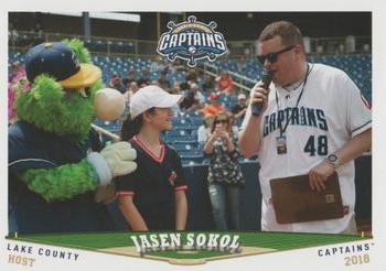 2018 Grandstand Lake County Captains #NNO Jasen Sokol Front