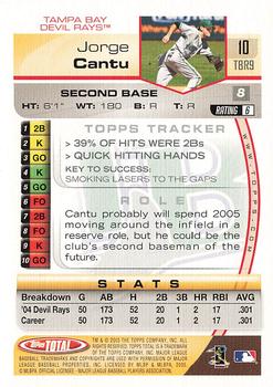 2005 Topps Total - Silver #10 Jorge Cantu Back