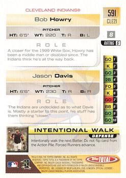 2005 Topps Total - Silver #591 Jason Davis / Bob Howry Back