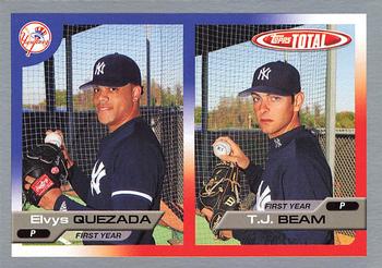 2005 Topps Total - Silver #759 Elvys Quezada / T.J. Beam Front