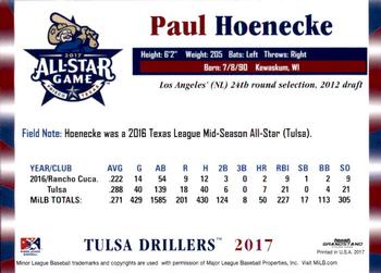 2017 Grandstand Texas League All-Stars North #NNO Paul Hoenecke Back