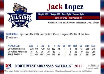 2017 Grandstand Texas League All-Stars North #NNO Jack Lopez Back