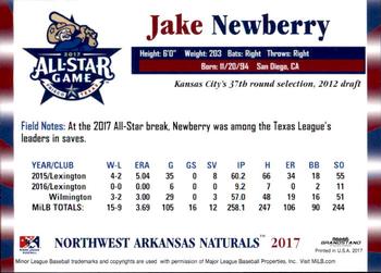 2017 Grandstand Texas League All-Stars North #NNO Jake Newberry Back