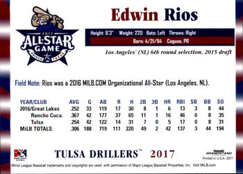 2017 Grandstand Texas League All-Stars North #NNO Edwin Rios Back