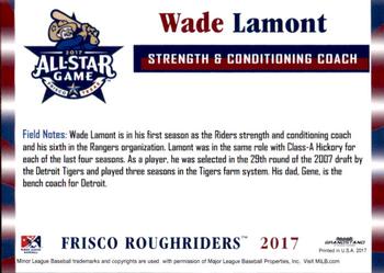 2017 Grandstand Texas League All-Stars South #NNO Wade Lamont Back
