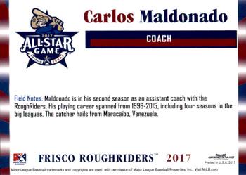 2017 Grandstand Texas League All-Stars South #NNO Carlos Maldonado Back