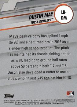 2019 Topps Pro Debut - MiLB Leaps and Bounds #LB-DM Dustin May Back