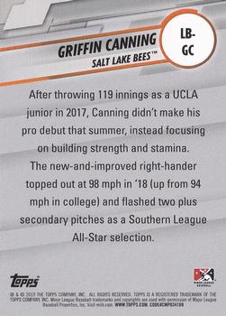 2019 Topps Pro Debut - MiLB Leaps and Bounds #LB-GC Griffin Canning Back