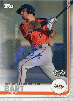 2019 Topps Pro Debut - Autographs #9 Joey Bart Front