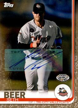 2019 Topps Pro Debut - Autographs Gold #117 Seth Beer Front