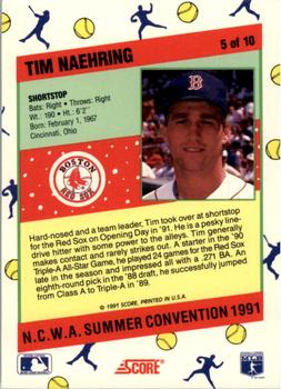 1991 Score National Candy Wholesalers of America (N.C.W.A.) Summer Convention #5 Tim Naehring Back