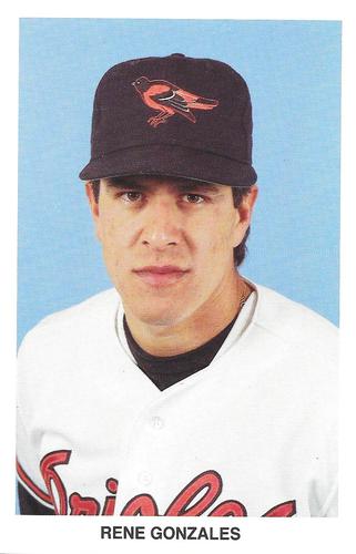 1989 Baltimore Orioles Postcards #NNO Rene Gonzales Front
