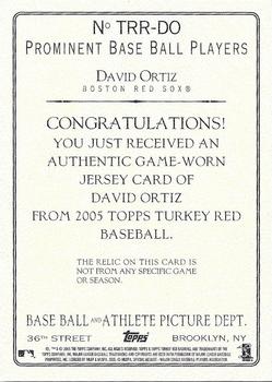 2005 Topps Turkey Red - Relics #TRR-DO David Ortiz Back