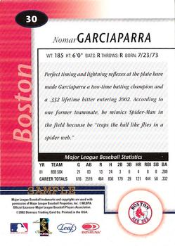 2002 Leaf Certified - Samples Silver #30 Nomar Garciaparra Back