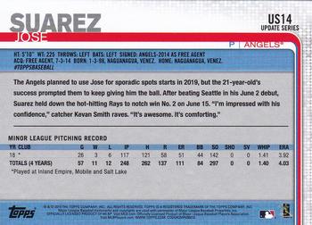 2019 Topps Update #US14 Jose Suarez Back