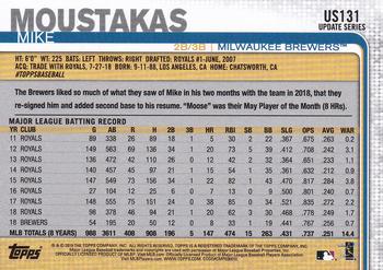 2019 Topps Update #US131 Mike Moustakas Back