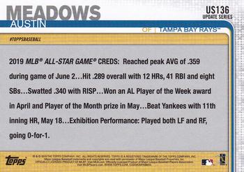 2019 Topps Update #US136 Austin Meadows Back