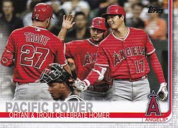 2019 Topps Update #US189 Pacific Power (Shohei Ohtani / Mike Trout) Front