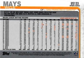 2019 Topps Update #US133 Willie Mays Back